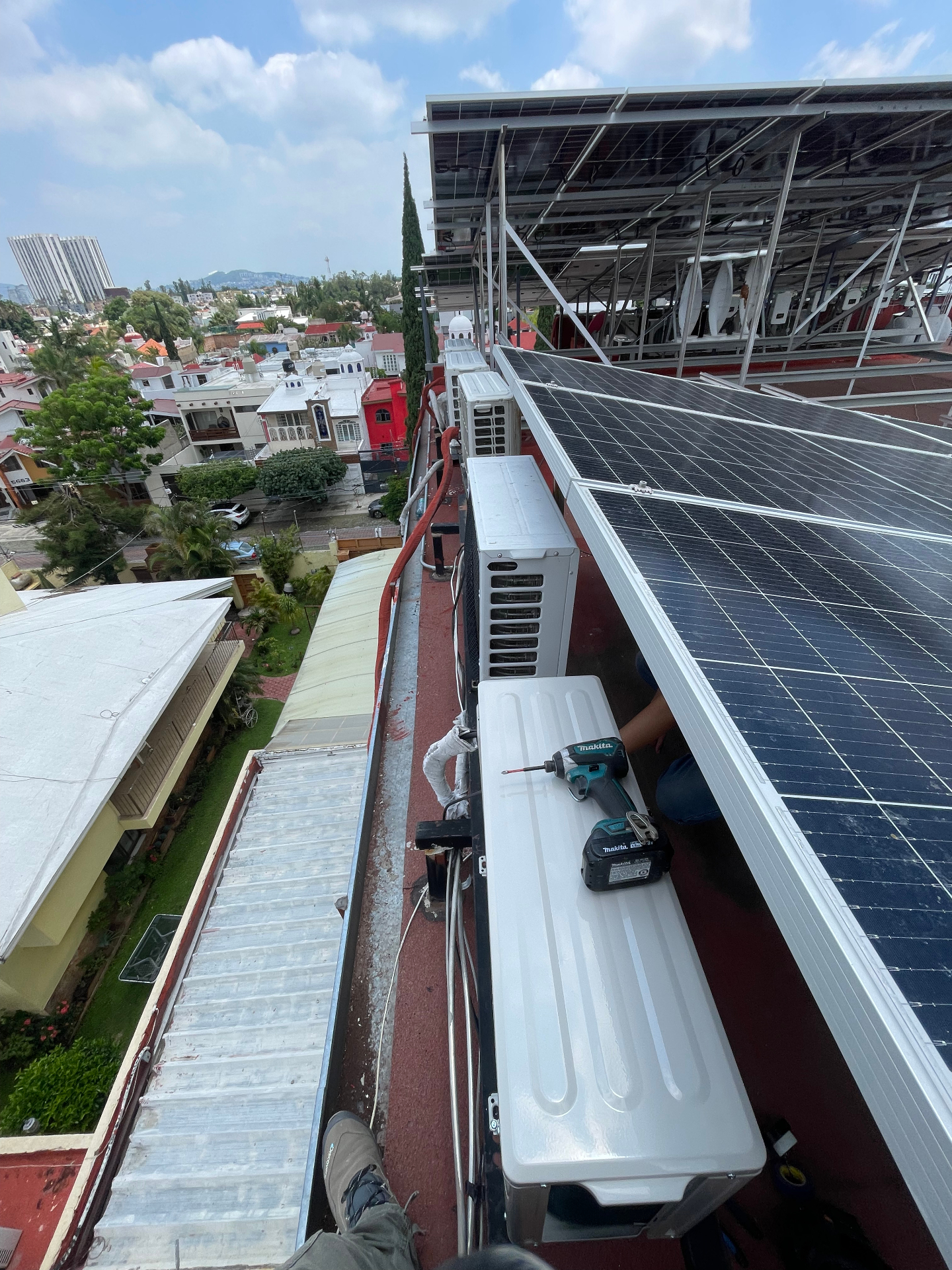 Instalación con paneles solares